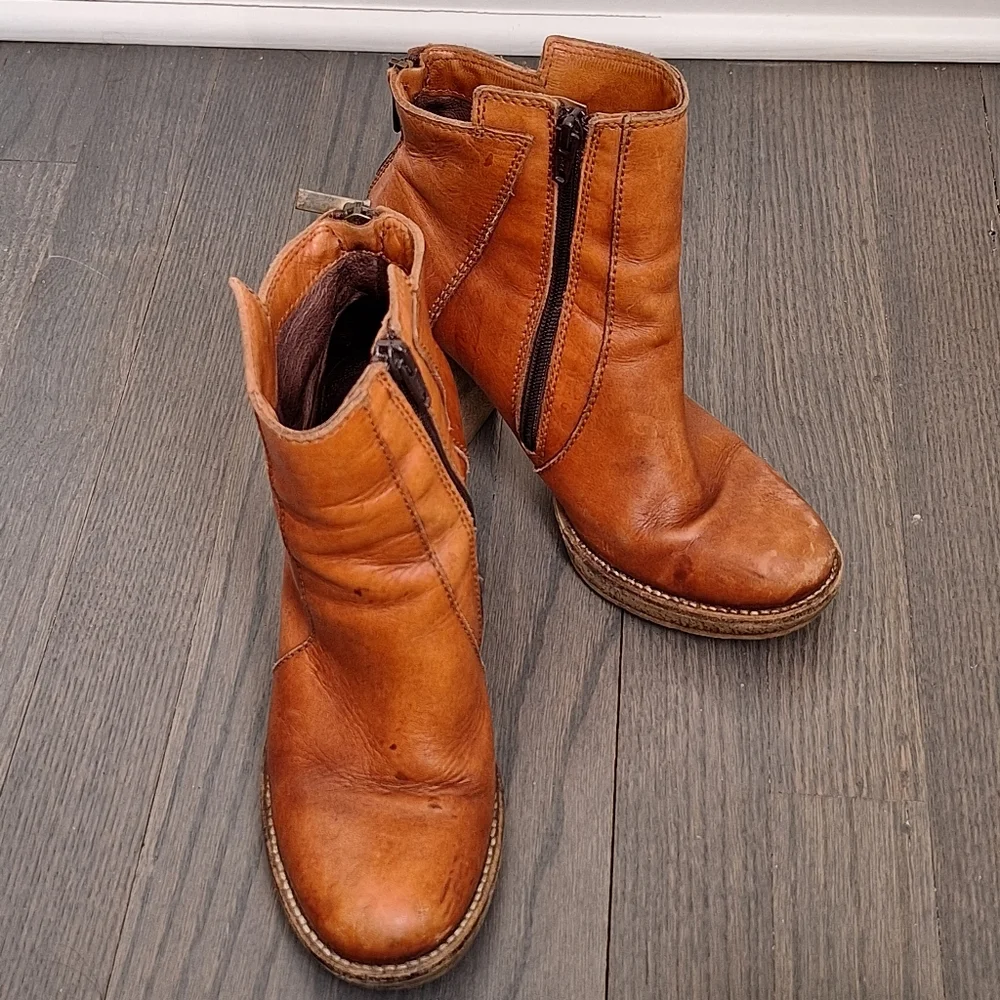 FY2K Leather Platform Ankle Boots 7 - Picture 2 of 11